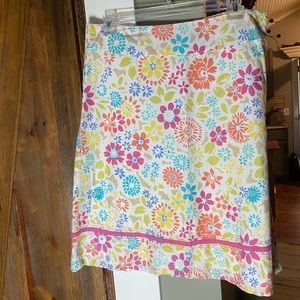Classic Elements Floral Print Cotton Skirt